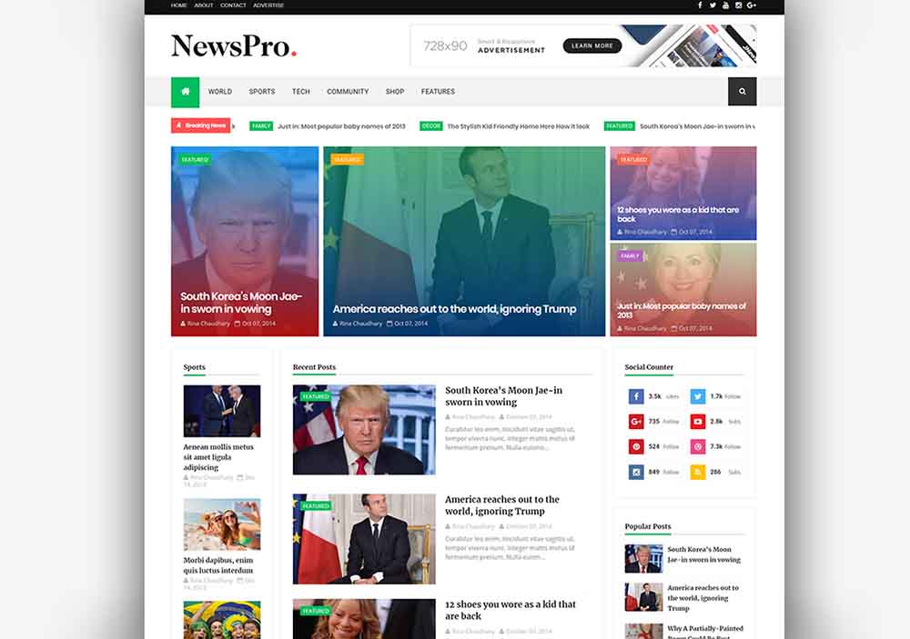NewsPro Blogger Template For News & Magazine Blog