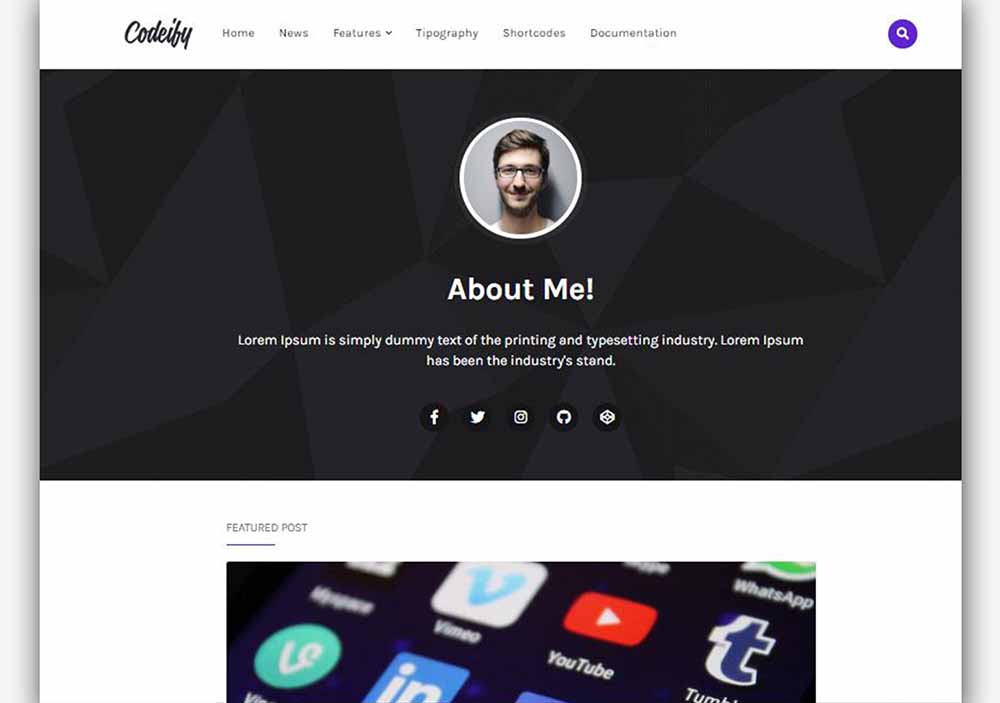 Codeify Blogger Template For Static Blog