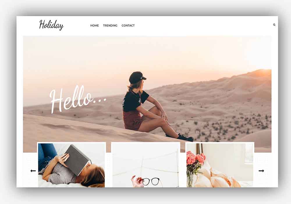 Holiday Blogger Template 100% Responsive Lifestyle Blog